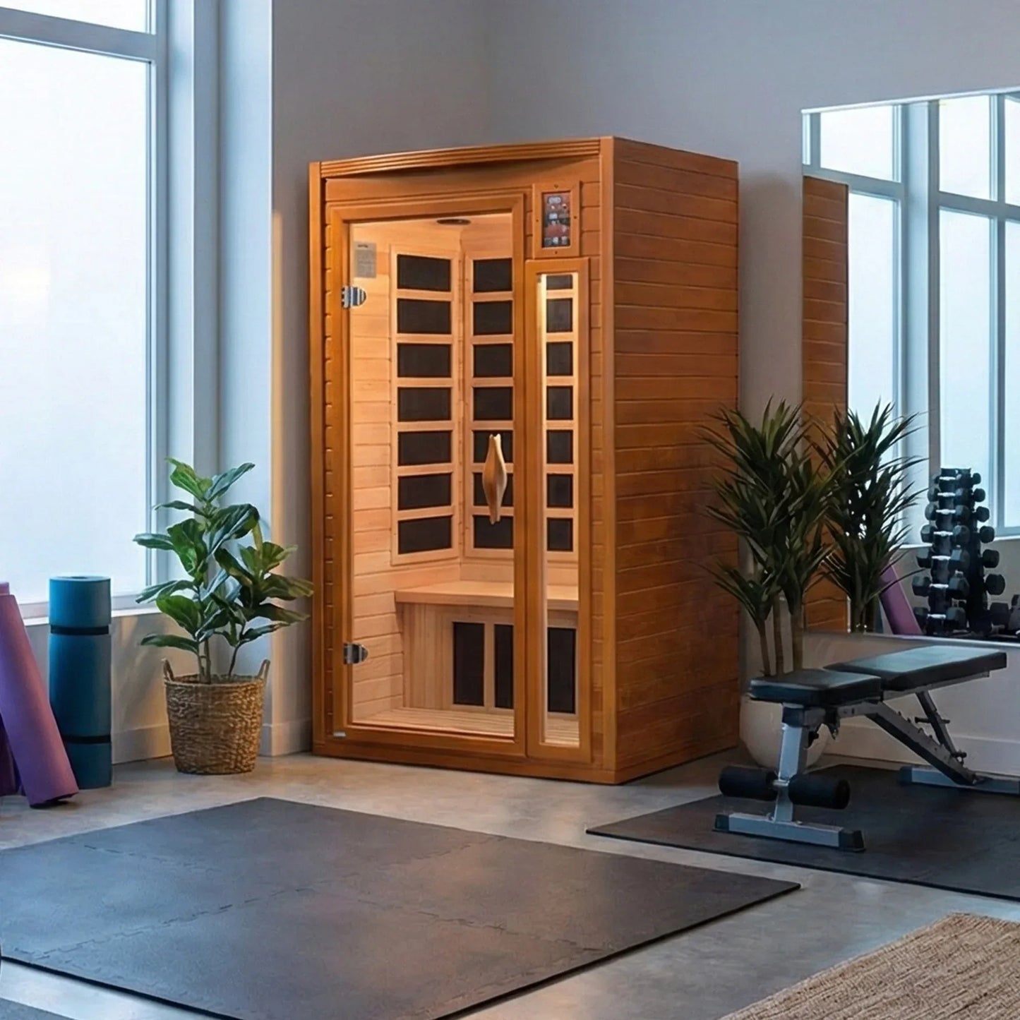 Dynamic Saunas Barcelona 1 to 2 Person Low EMF FAR Infrared Home Sauna - True Thera Shop