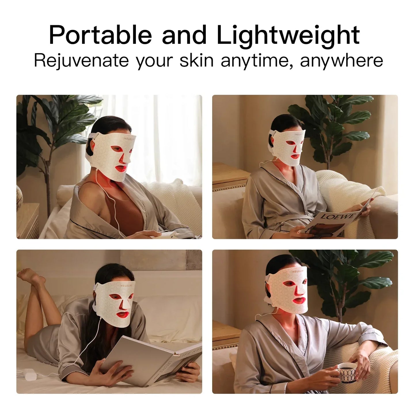 Megelin LED Red Light Therapy Mask - True Thera Shop
