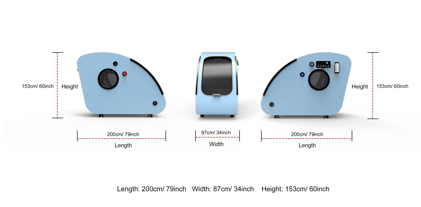 MedEq TimePod 2 | 2.0 ATA Triangular Hard-Shell Hyperbaric Chamber