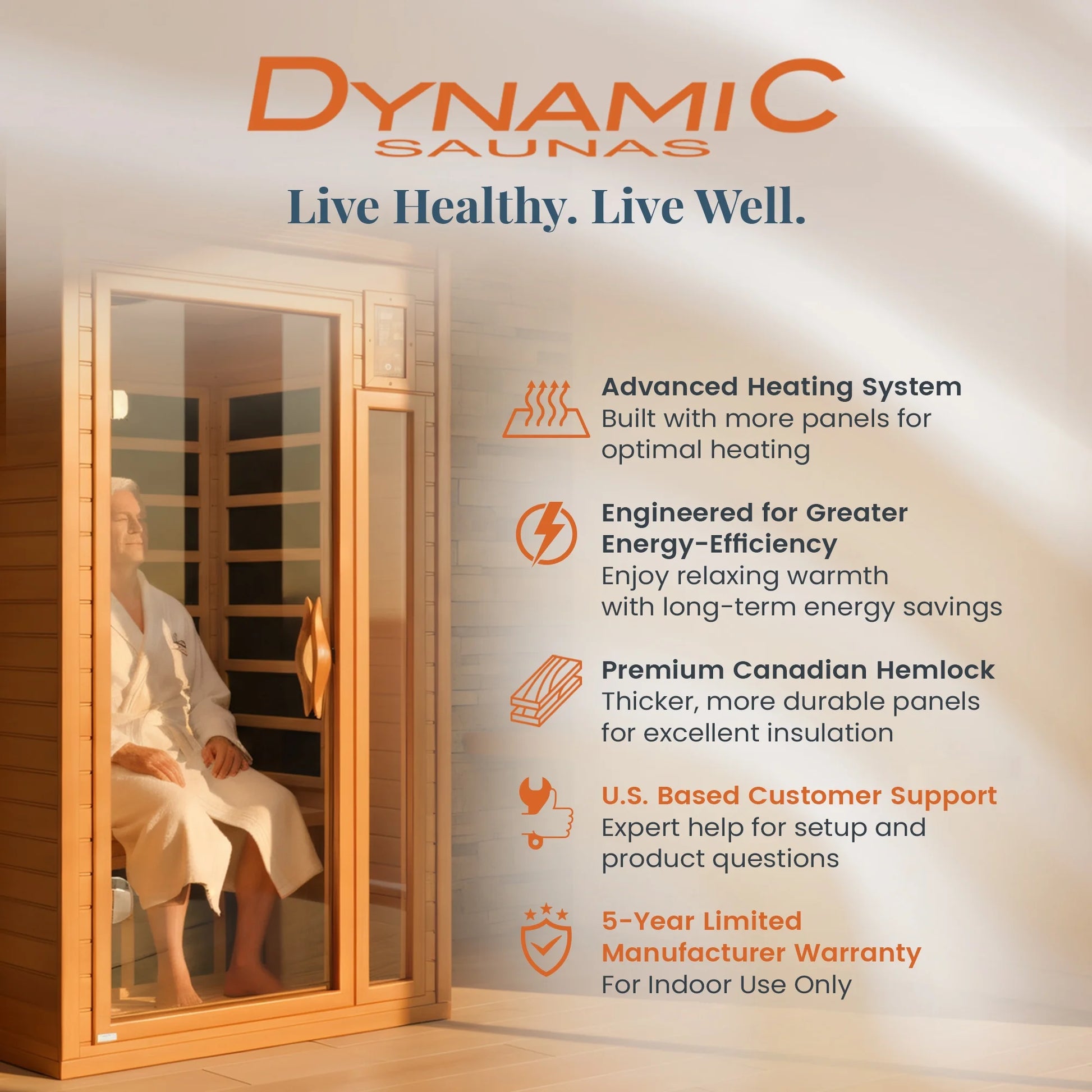 Barcelona 1 to 2 Person Low EMF FAR Infrared Home Sauna